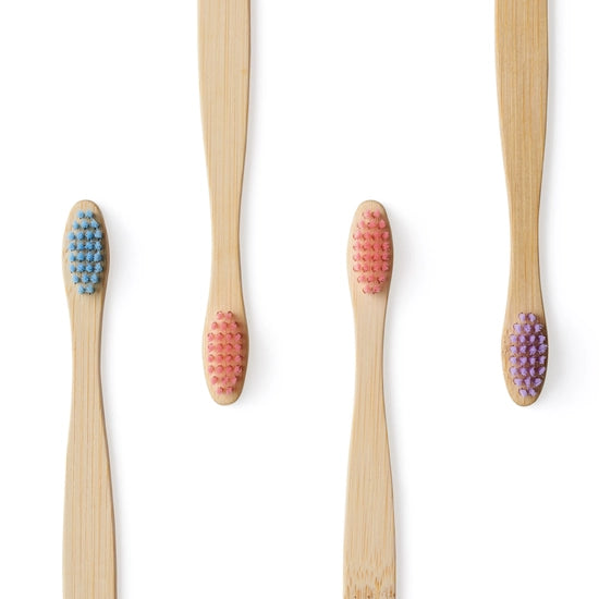 Wild & Stone Children's Bamboo Toothbrush (FSC 100%) - 4 Pack - Candy