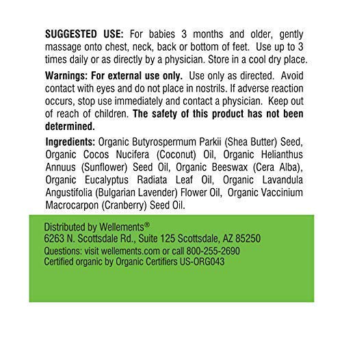 Wellements Organic Chest & Foot Rub Mother Nature's Best Market