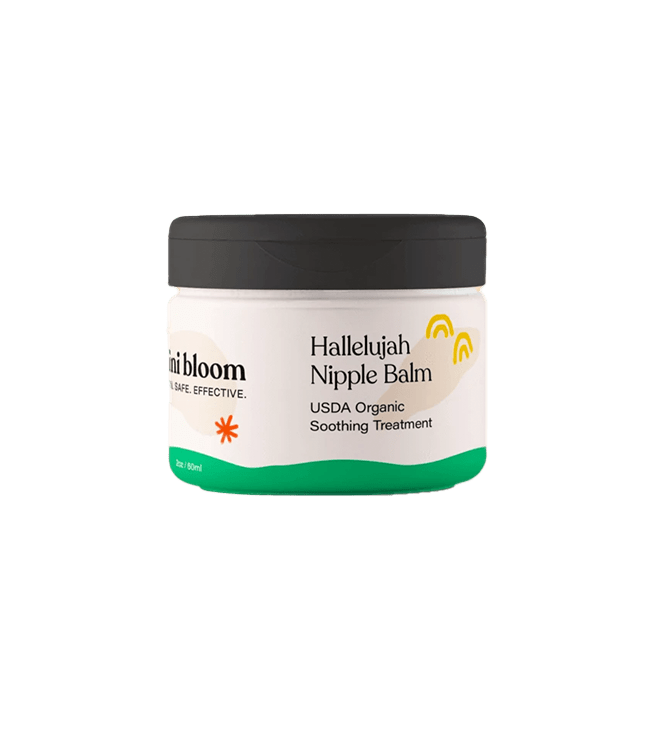 Mini Bloom Hallelujah Nipple Balm for dry cracked sensitive nipples - lanolin-free certified organic