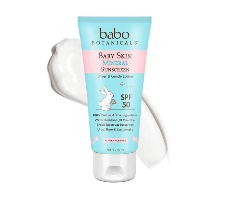 Babo Botanicals Baby Skin Mineral Sunscreen Lotion, SPF 50