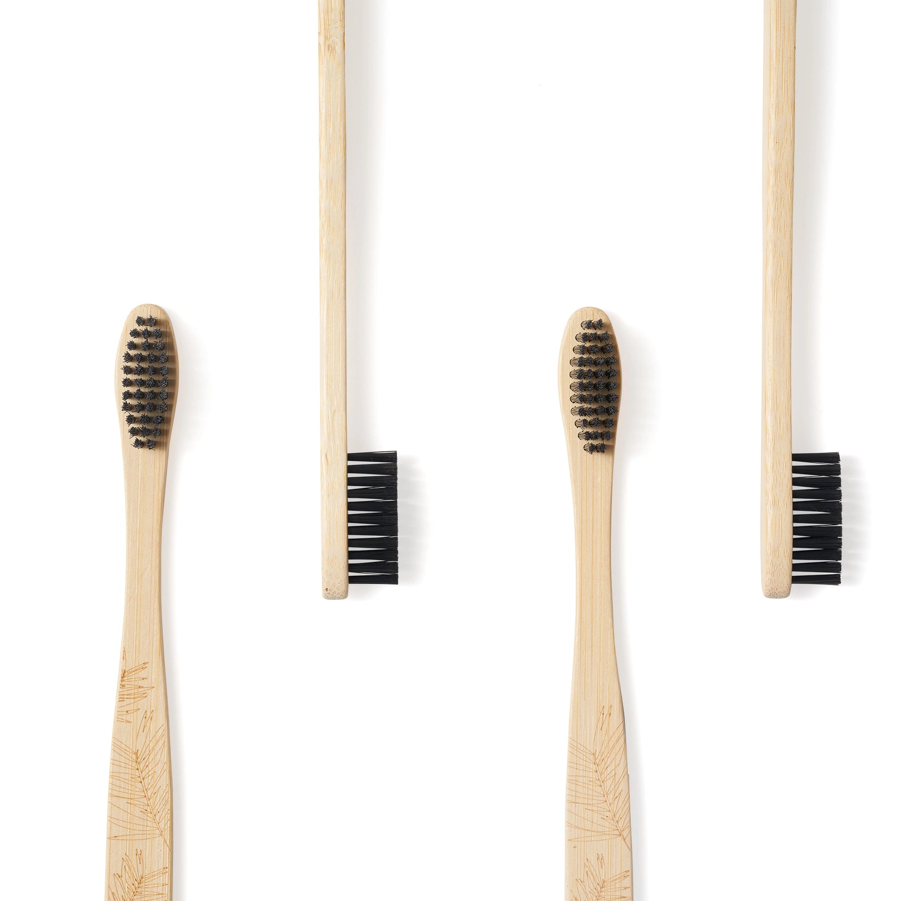 Wild & Stone Adult Bamboo Toothbrush (FSC 100%)- 4 Pack - Medium Bristles