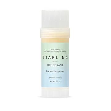 Mother Nature's Best Market Starling Skincare Lemon Bergamont Deoderant All-Natural, Gluten-Free, Reusable/Recyclable