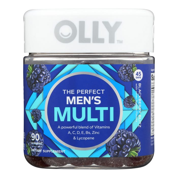 Mother Nature's Best Market Olly Mens Blackberry Mutli Vitamin Gluten-Free, Organic, Reusable/Recyclable